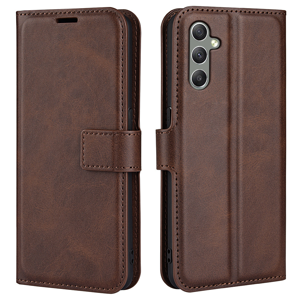 For Samsung Galaxy A24 4G Leather Wallet Mobile Case Calf Texture Square Clasp Flip Stand Cover For Samsung Galaxy A24 4G Leather Wallet Mobile Case Calf Texture Square Clasp Flip Stand Cover